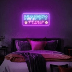 happy hour neon signs